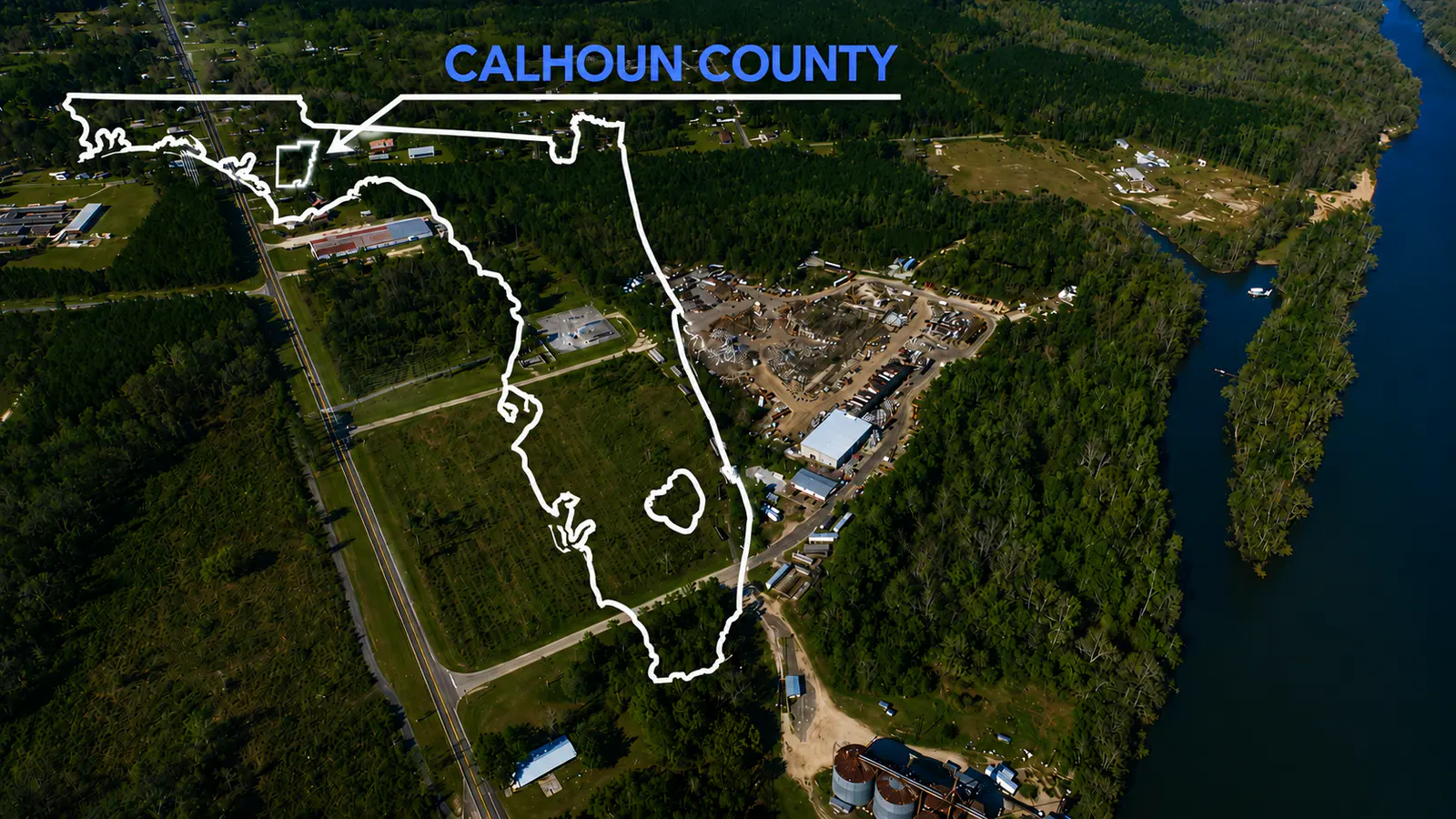 Rural home and acreage setting in Calhoun County Florida