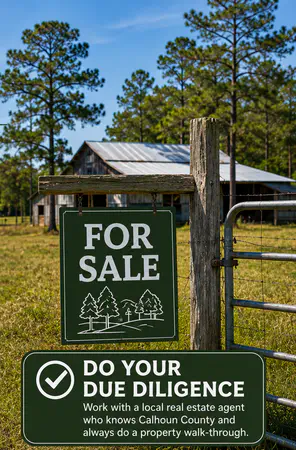 Rural property access in Calhoun County Florida