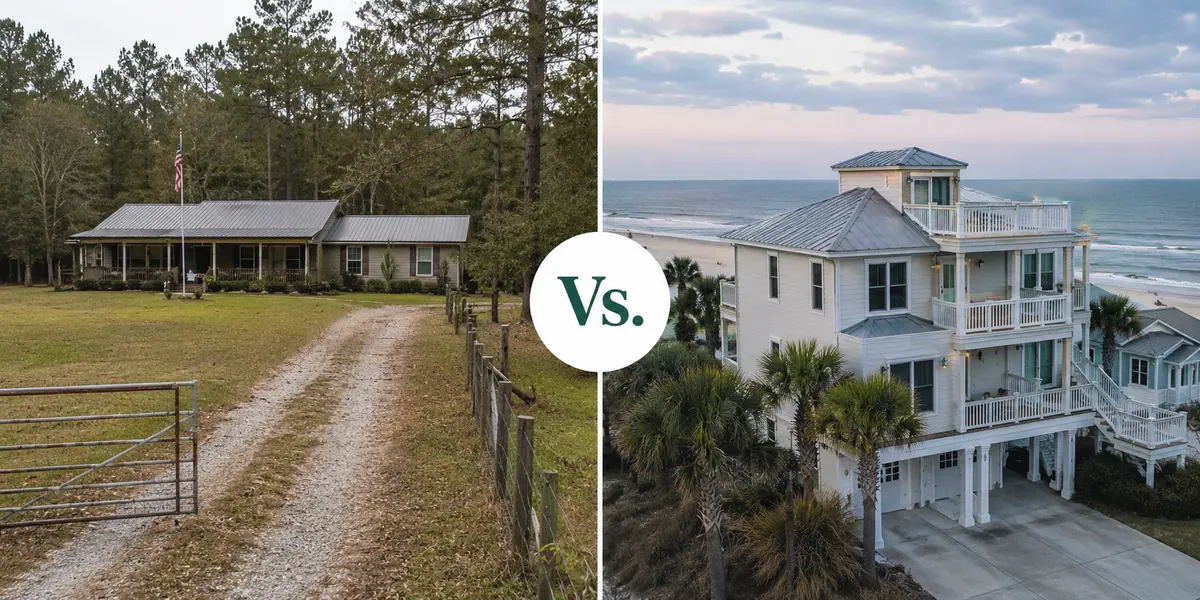 Comparison of inland and coastal living environments in the North Florida Panhandle