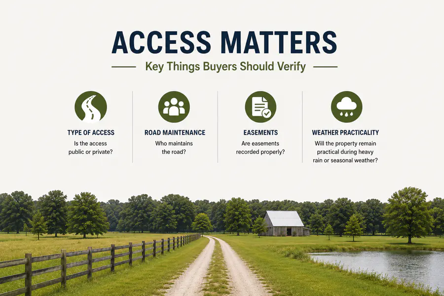 Rural property access considerations for homes with land in North Florida